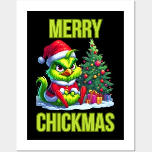 Chicken Merry Christmas Posters and Art